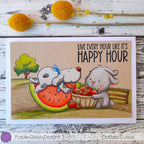 Purple Onion Designs Sweet Bunny Unmounted Cling Stamp pod5046 Happy Hour Card