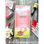 Purple Onion Designs Sweet Bunny Unmounted Cling Stamp pod5046 Hello Slimline Card