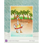 Purple Onion Designs Swim Buddies Unmounted Cling Stamp pod5084 Hello Friend Card