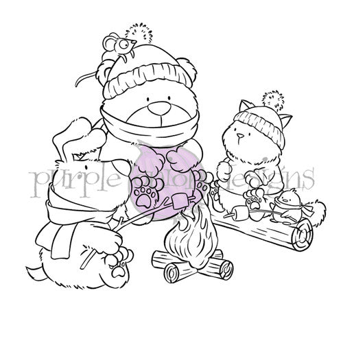 Purple Onion Designs Toasty Times Unmounted Cling Stamp pod5031