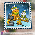 Purple Onion Designs Toasty Times Unmounted Cling Stamp pod5031 Amanda Garrett Card