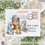 Purple Onion Designs Toasty Times Unmounted Cling Stamp pod5031 Nicky Meek Card