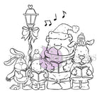Purple Onion Designs Tofu And Friends Christmas Carol Cling Stamp pod5006