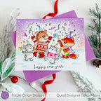 Purple Onion Designs Tofu And Friends New Years Toast Unmounted Cling Stamp pod5059 Lidya Wirani Card