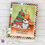 Purple Onion Designs Tofu And Friends Trim-a-Tree Unmounted Cling Stamp pod5036 Caitlin Anthony Card