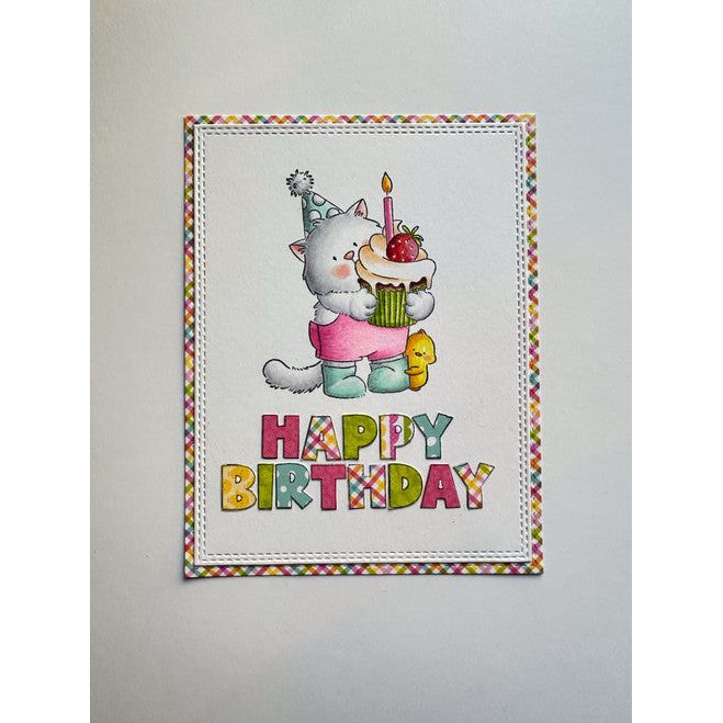 Purple Onion Designs Tofu Birthday Wishes Unmounted Cling Stamp pod5049 Celebration Card
