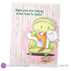 Purple Onion Designs Tofu Exhausted Unmounted Cling Stamp pod5080 Hope You Are Taking Some Time To Relax Card