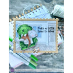 Purple Onion Designs Tofu Exhausted Unmounted Cling Stamp pod5080 Take A Little Time To Relax Card