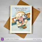 Purple Onion Designs Tofu Exhausted Unmounted Cling Stamp pod5080 Wishing You The Day Of Your Dreams