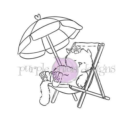 Purple Onion Designs Tofu Time to Relax Unmounted Cling Stamp pod5026