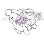 Purple Onion Designs Tofu's Flamingo Floatie Unmounted Cling Stamp pod5048