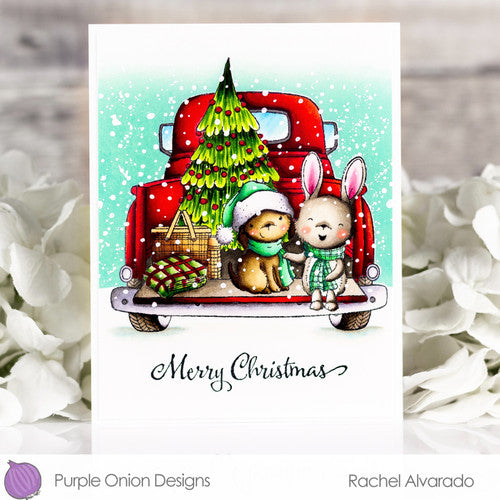 Purple Onion Designs Trixi And Cuddles Unmounted Cling Stamp pod1426 Rachel Alvarado Card