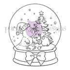 Purple Onion Designs Very Merry Snowglobe Unmounted Cling Stamp pod5069