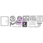 Purple Onion Designs Vintage Postcard Set Unmounted Cling Stamp pod9026