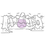 Purple Onion Designs Woodsy Background Unmounted Cling Stamp pod5074