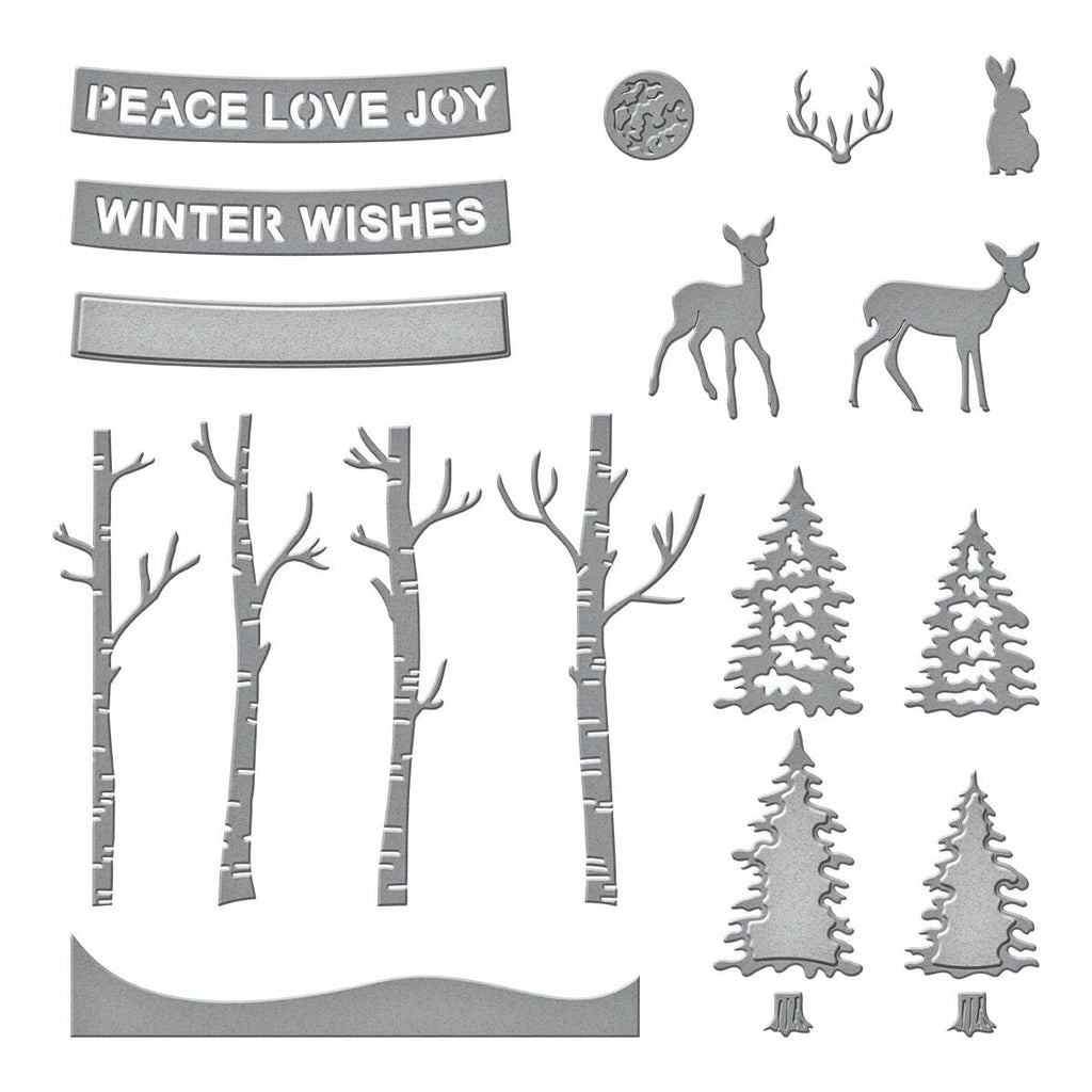 s4-1322 Spellbinders Woodland Scene Etched Dies