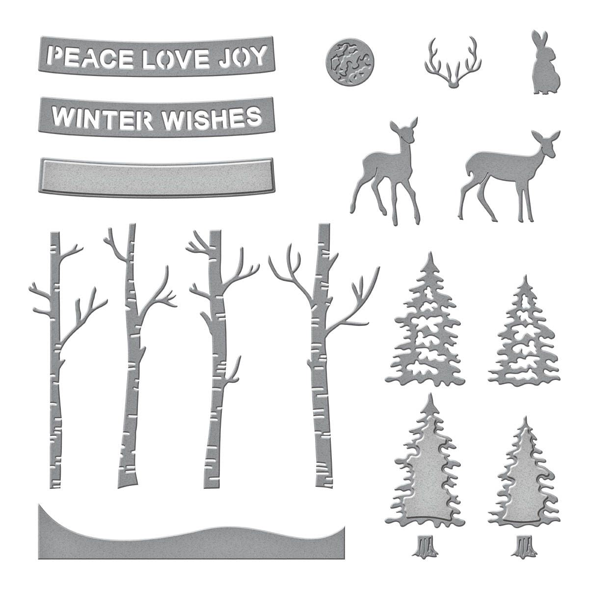 s4-1322 Spellbinders Woodland Scene Etched Dies