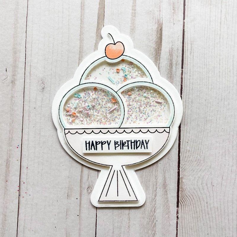 Avery Elle Clear Stamps Scoop st-23-38 happy birthday