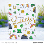 Pretty Pink Posh Lucky Clear Stamps pot of gold