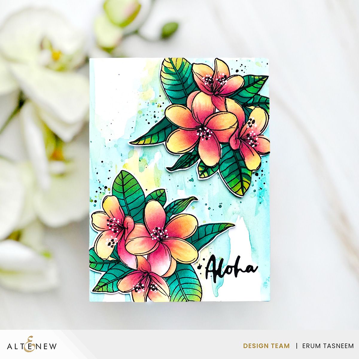 Altenew Exotic Plumerias Clear Stamps ALT8036 exotic flowers