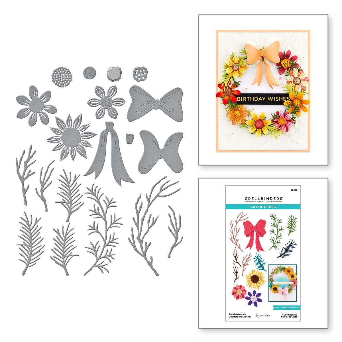 s5-595 Spellbinders Build-A-Wreath Etched Dies product image