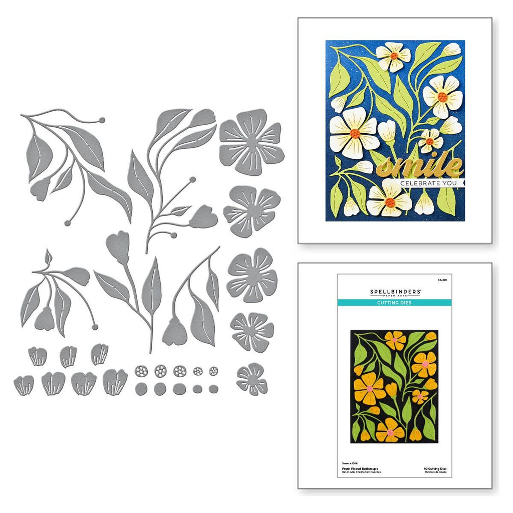 s6-226 Spellbinders Fresh Picked Buttercups Etched Dies product image