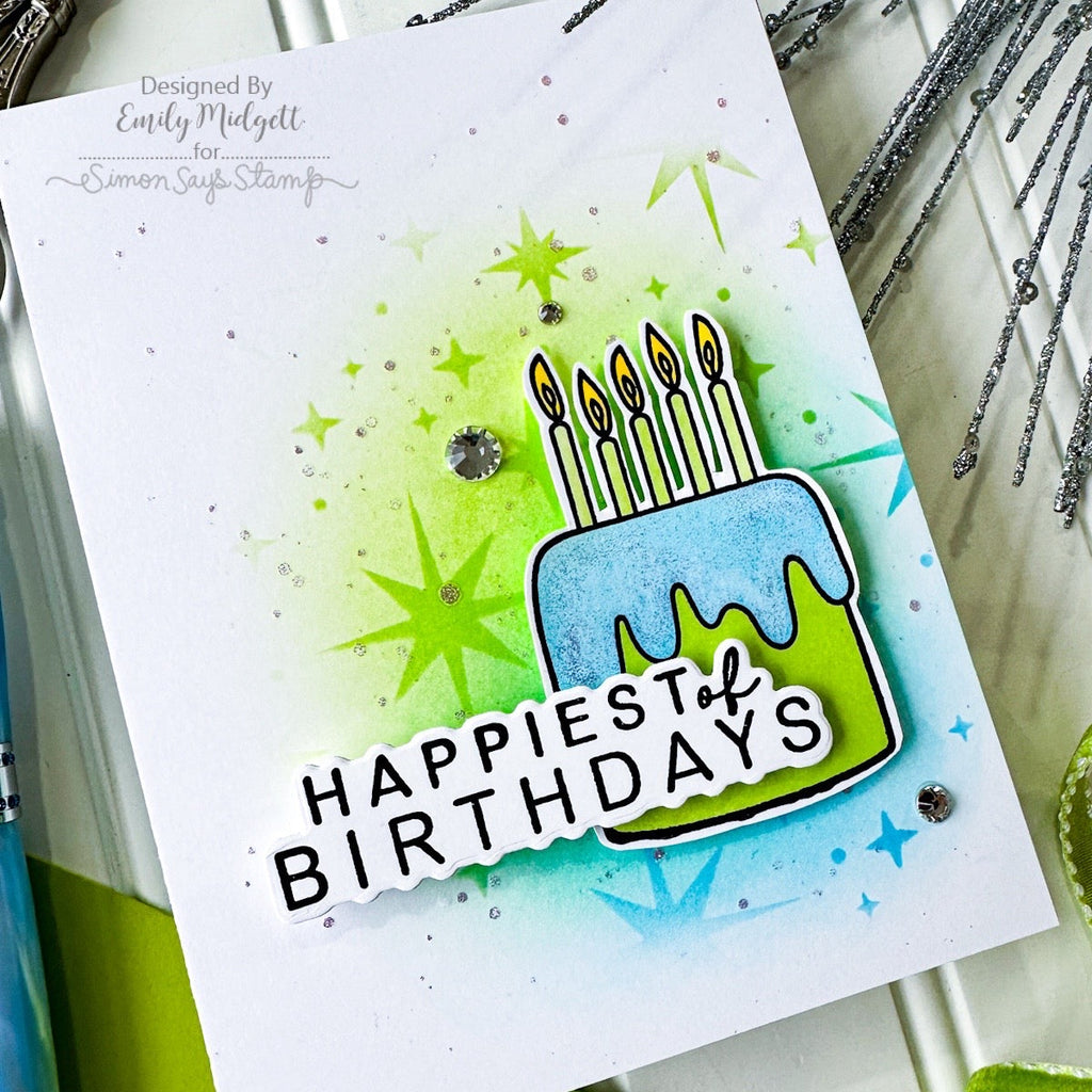 Rainbow Splash Clear Stamps Birthday Bash rs107c Splendor Birthday Card | color-code:ALT02