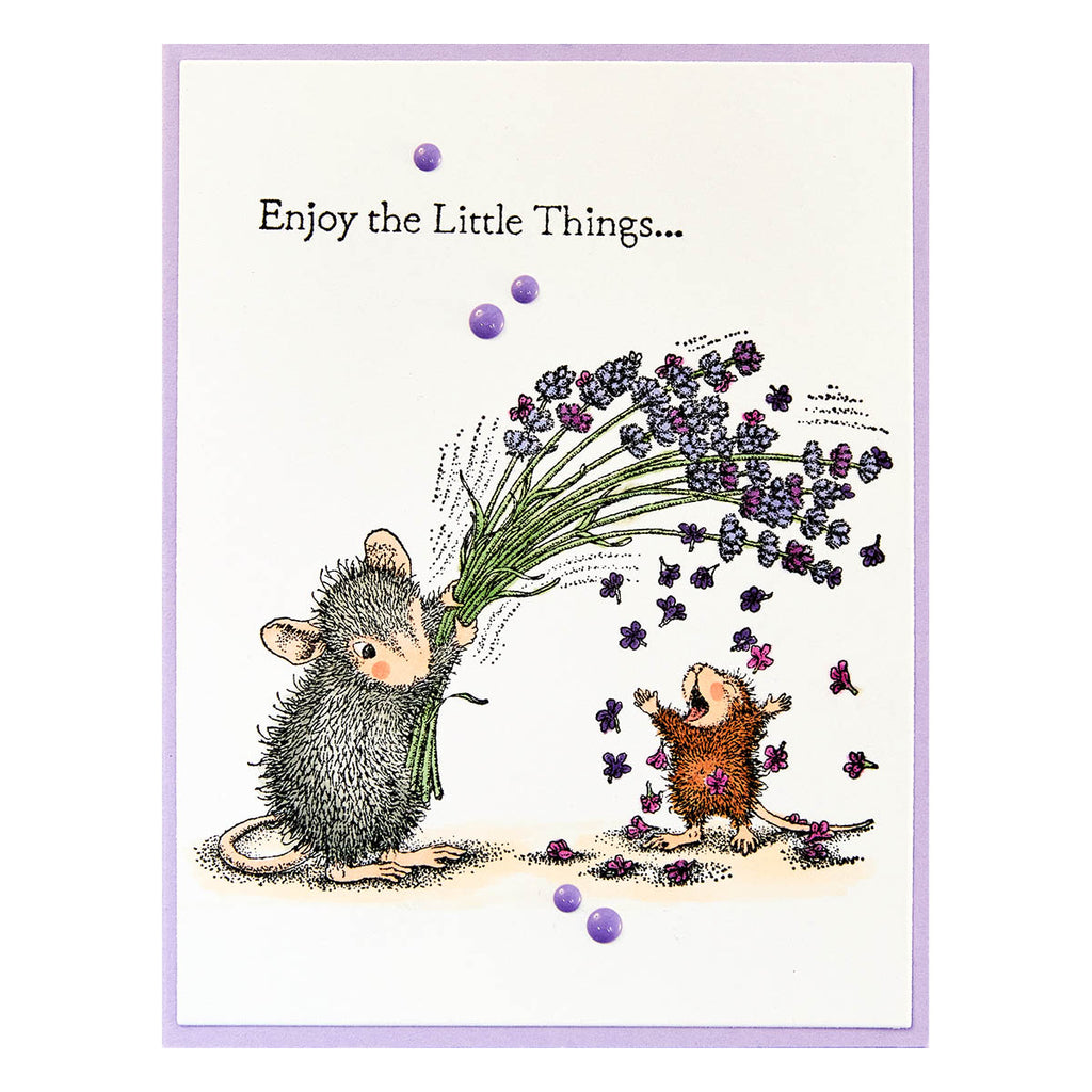 Spellbinders House Mouse Flower Shower Cling Rubber Stamps rsc-023 april showers