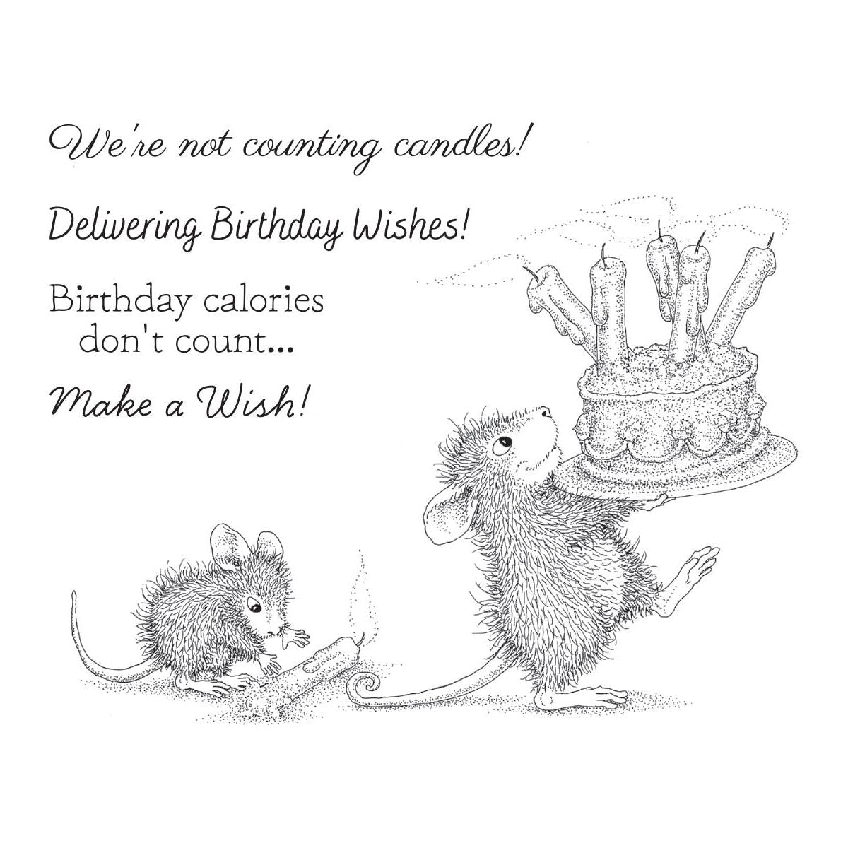 Spellbinders: House Mouse Birthday Wishes Cling Stamp Set Spellbinders: House Mouse Birthday Wishes Cling Stamp Set