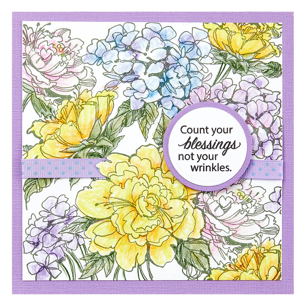 Stampendous Floral Garden Cling Stamps rsc-032 blessings
