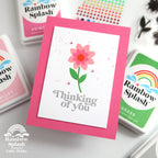 Rainbow Splash Clear Stamps Happy Blooms rs103 Thinking of You Card | color-code:ALT04