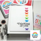 Rainbow Splash Clear Stamps Happy Blooms rs103 Thinking of You Card