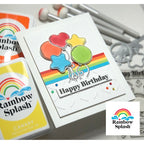 Rainbow Splash Clear Stamps Birthday Wishes rs100c Birthday Card 