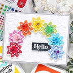 Rainbow Splash Clear Stamps Happy Blooms rs103 Hello Card | color-code:ALT02
