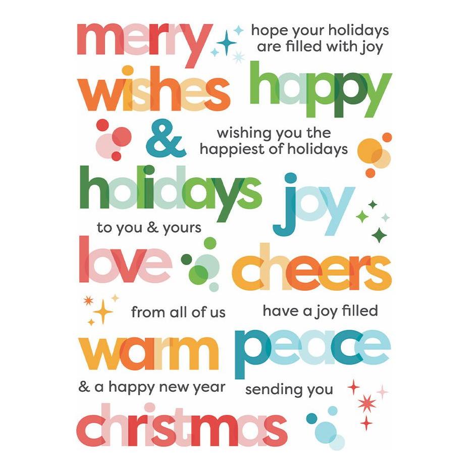 Hero Arts Holiday Messages Hero Rub On Transfers RT111
