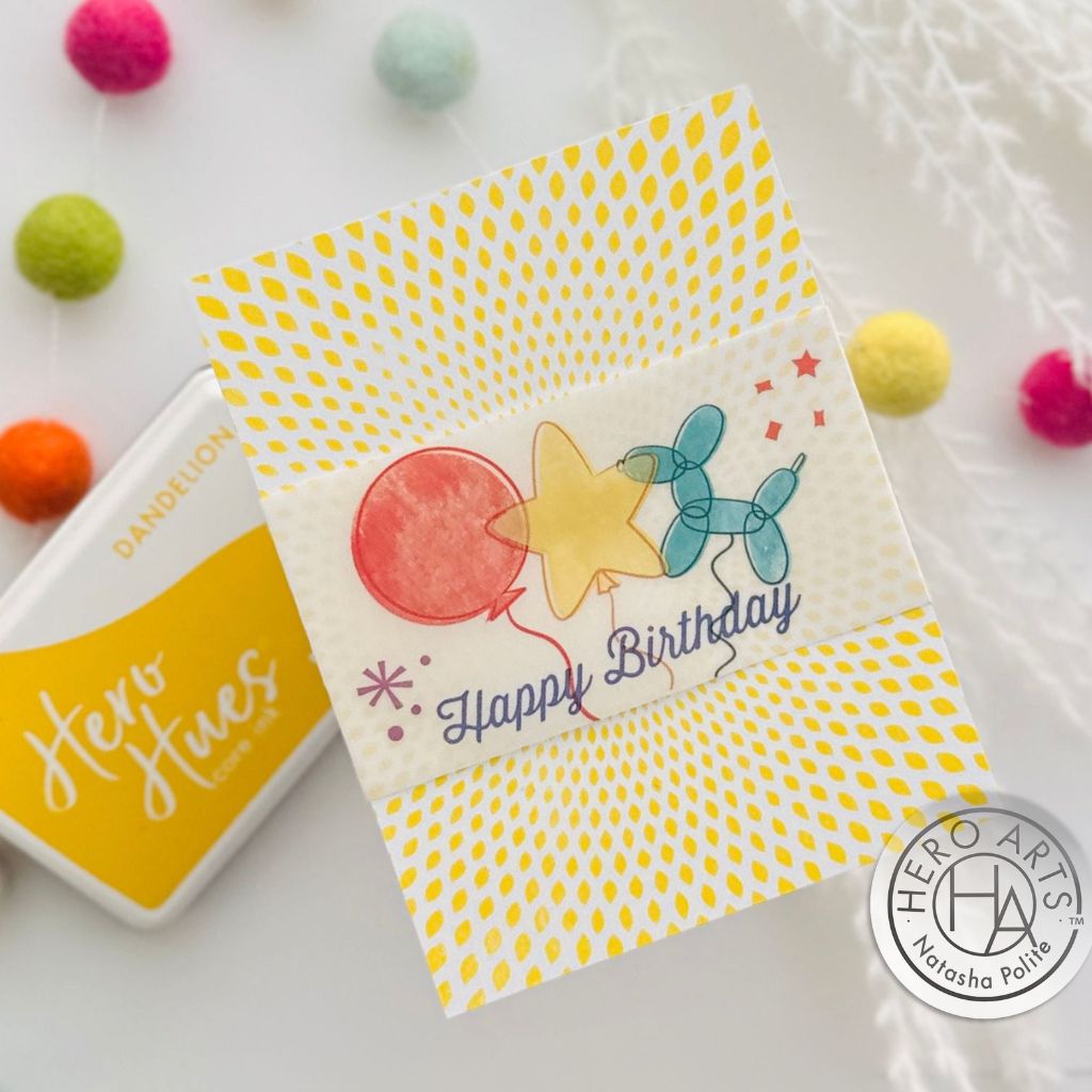 Hero Arts Birthday Party Hero Transfer Rub Ons rt126 happy birthday
