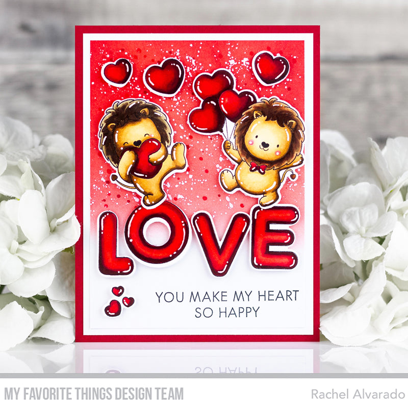 My Favorite Things Lovely Lions Clear Stamps yuzu028 You Make My Heart So Happy | color-code:alt1