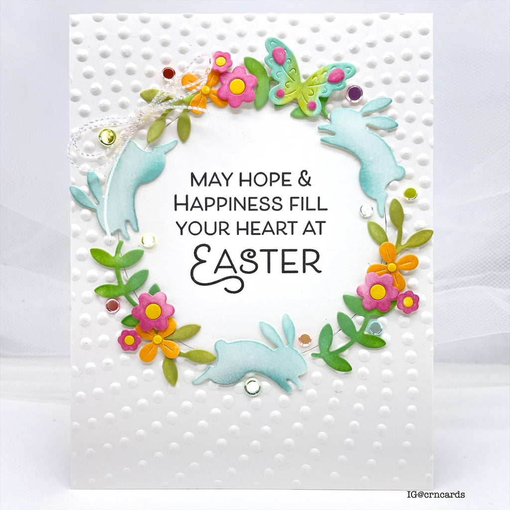Simon Says Stamp Embossing Folder Radial Dots sf415 Favorite Things Easter Card