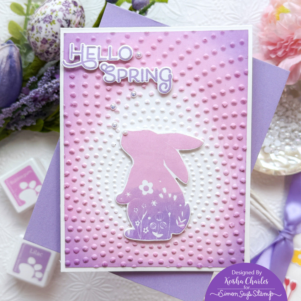 Simon Says Stamp Embossing Folder Radial Dots sf415 Favorite Things Spring Card | color-code:ALT03