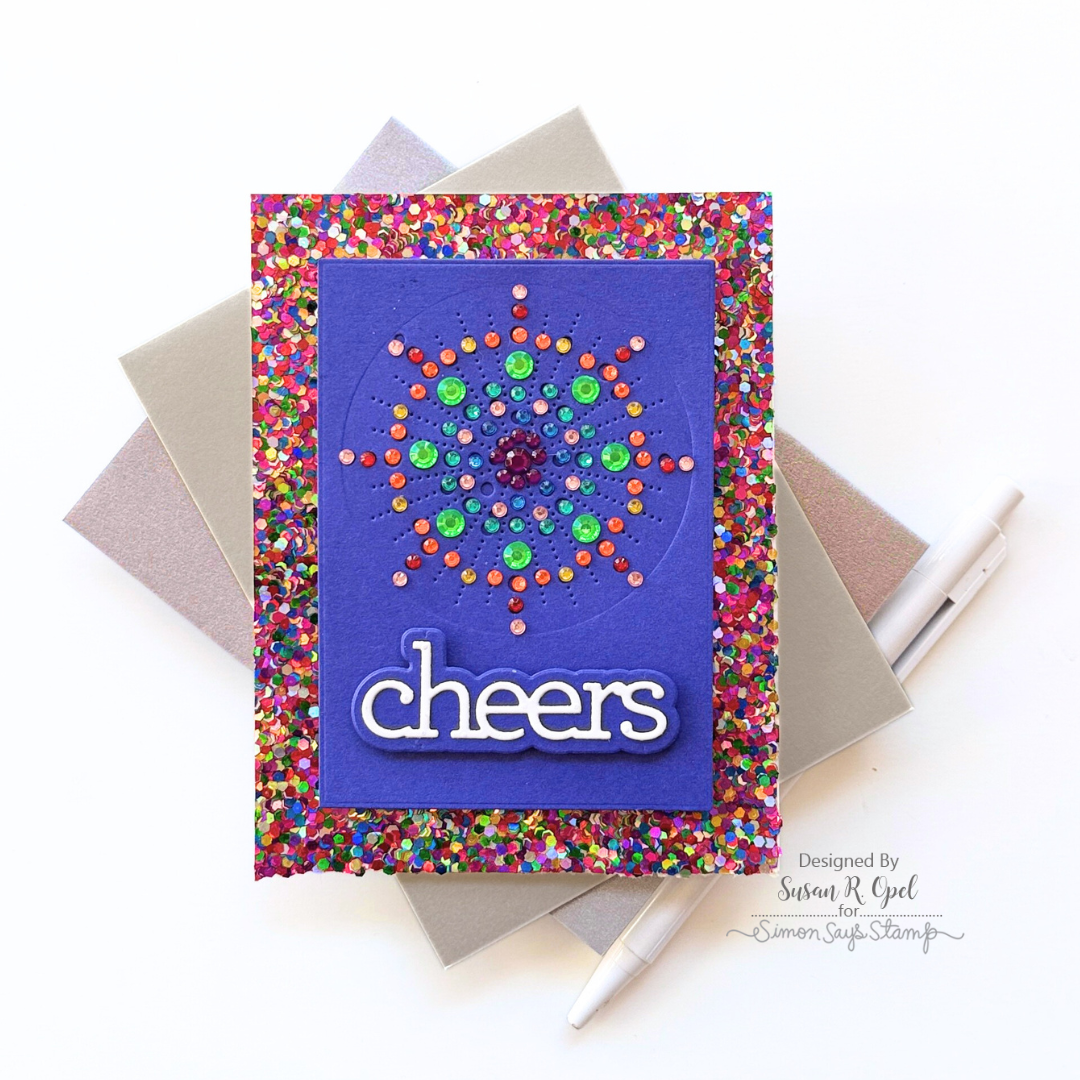 Simon Says Stamp Radiant Burst Wafer Die s1108 DieCember Cheers Card