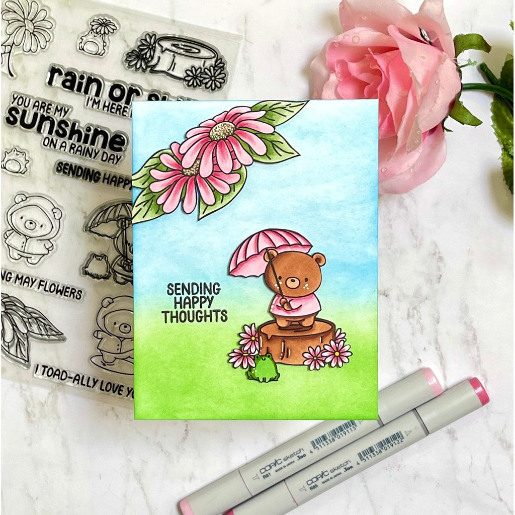 Simon Says Clear Stamps Rain or Shine 2180ssc Rain or Shine Happy Thoughts Card | color-code:ALT05