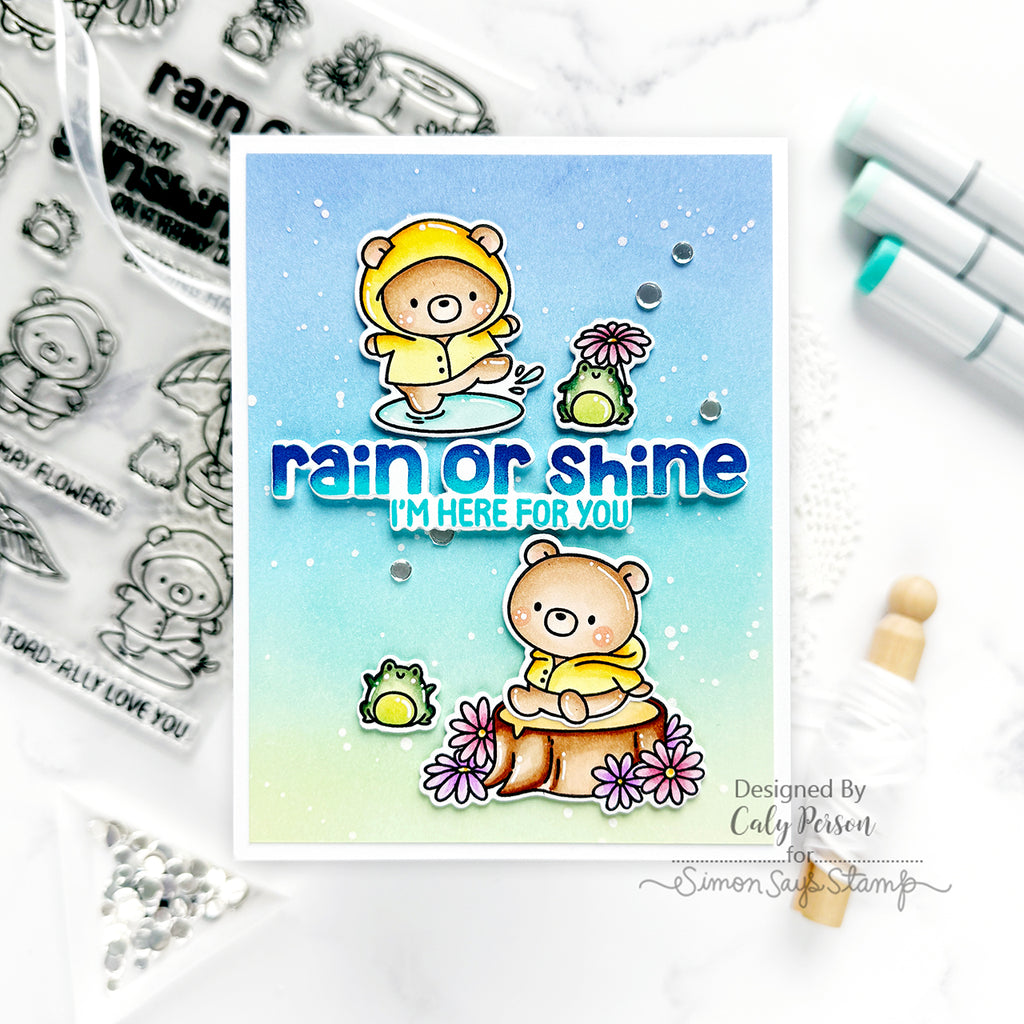 Simon Says Clear Stamps Rain or Shine 2180ssc Rain or Shine Here for You Card | color-code:ALT06