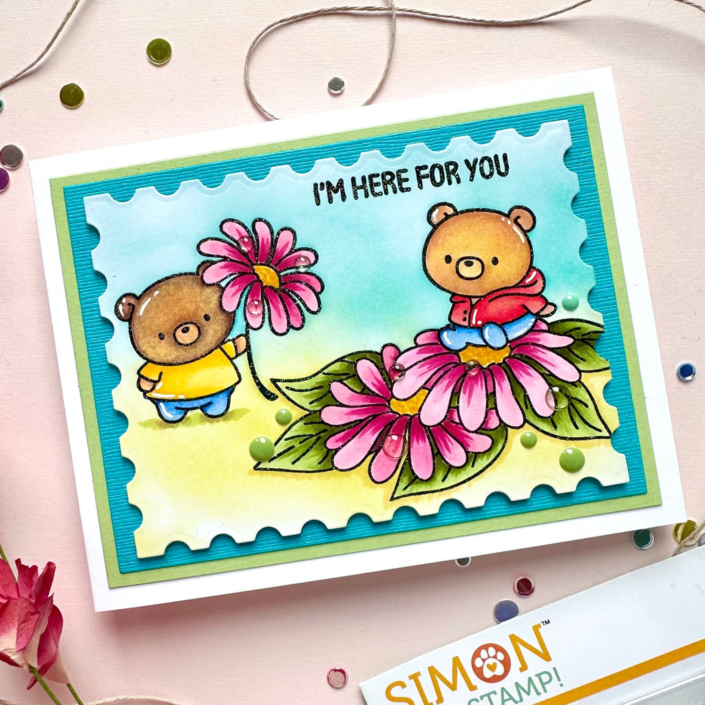 Simon Says Stamps and Dies Rain or Shine set950rs Rain or Shine Here for You Card