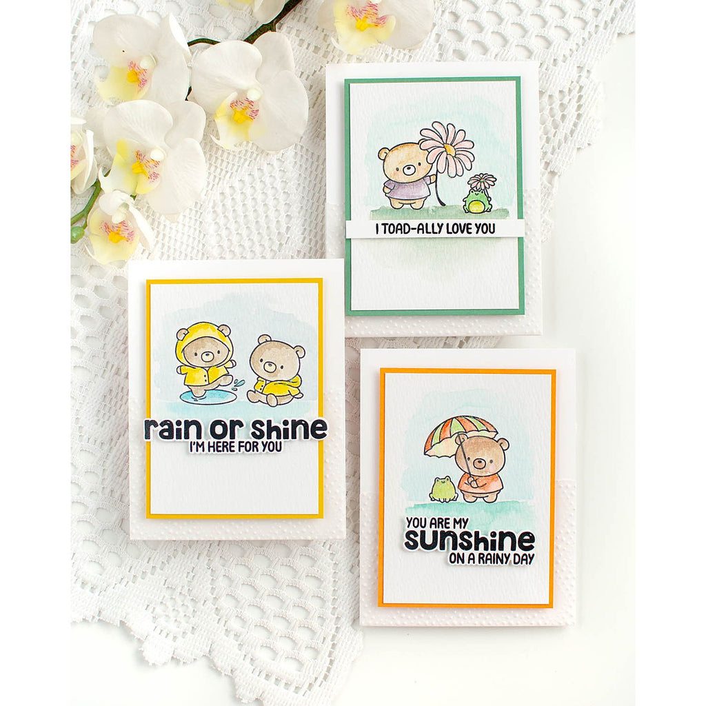 Simon Says Stamps and Dies Rain or Shine set950rs Rain or Shine Rainy Bears Card Set | color-code:ALT03