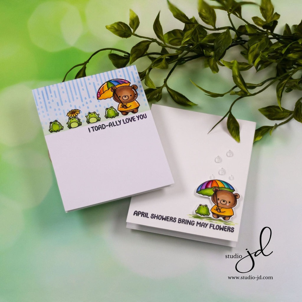 Simon Says Clear Stamps Rain or Shine 2180ssc Rain or Shine Rainy Bears Card Set | color-code:ALT09