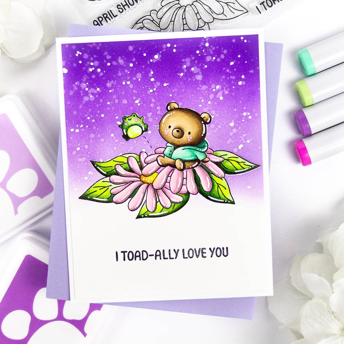 Simon Says Stamps and Dies Rain or Shine set950rs Rain or Shine Love You Card | color-code:ALT08