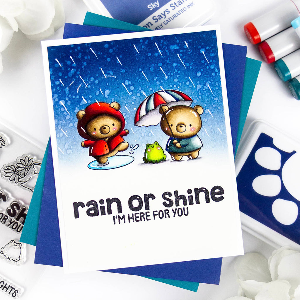 Simon Says Clear Stamps Rain or Shine 2180ssc Rain or Shine Here for You Card | color-code:ALT07