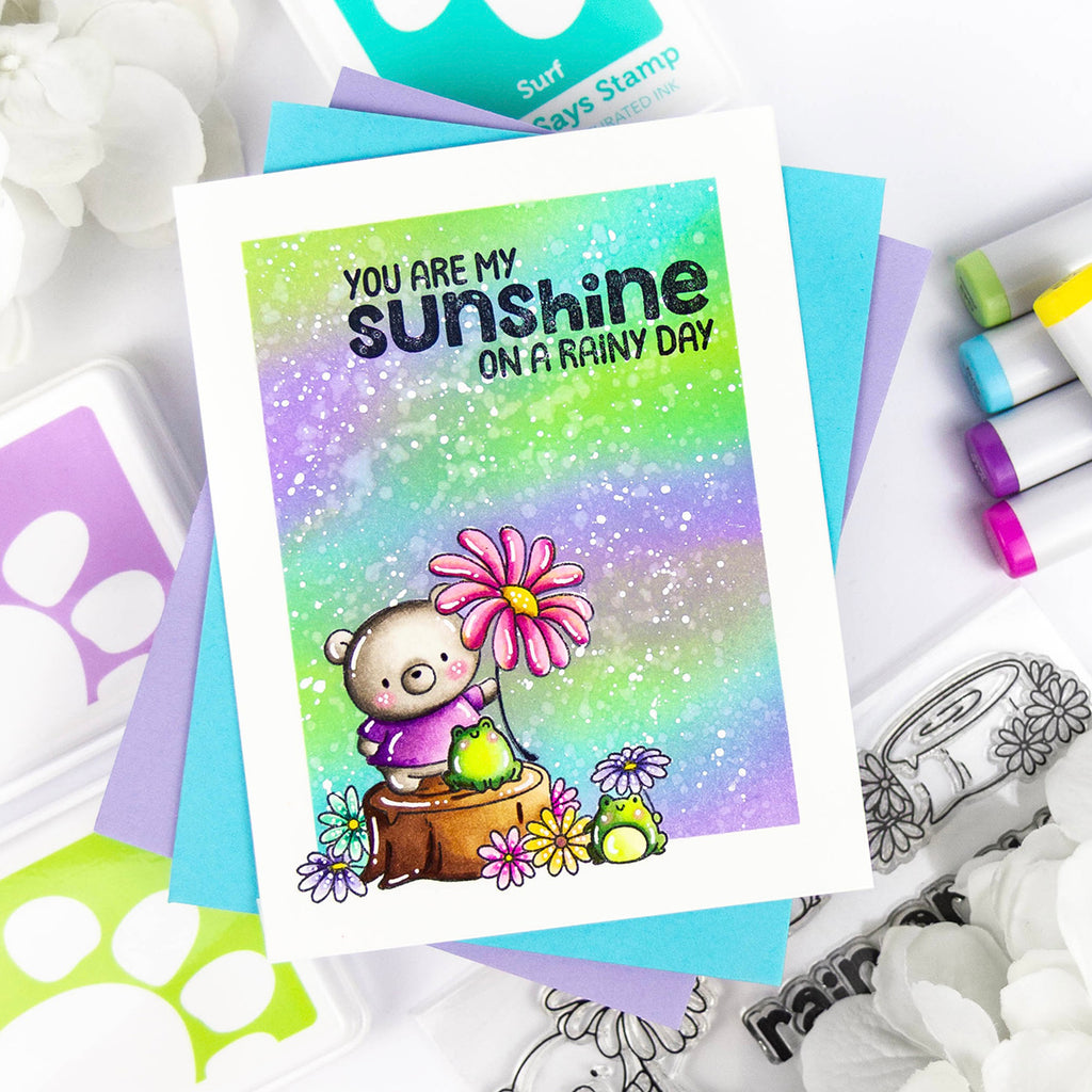 Simon Says Clear Stamps Rain or Shine 2180ssc Rain or Shine You Are My Sunshine Card | color-code:ALT08