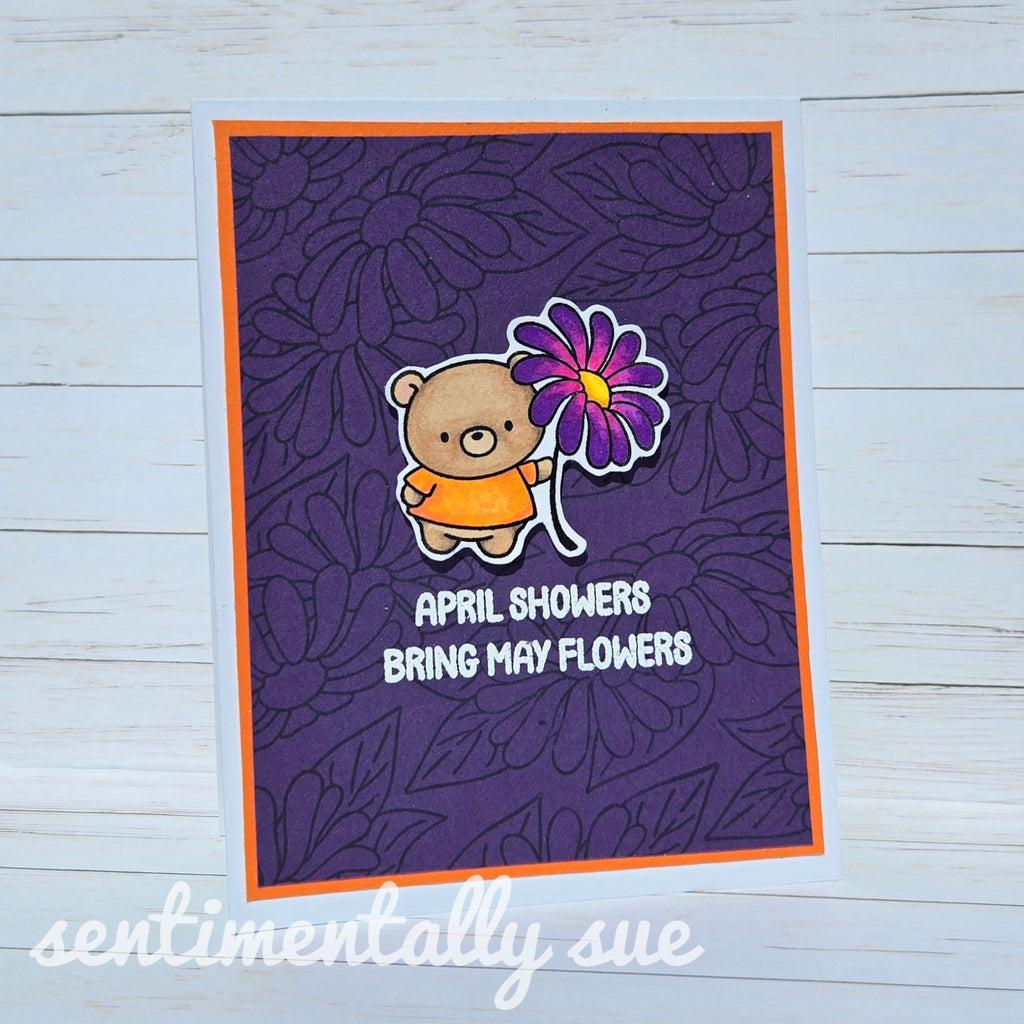 Simon Says Clear Stamps Rain or Shine 2180ssc Rain or Shine May Flowers Card