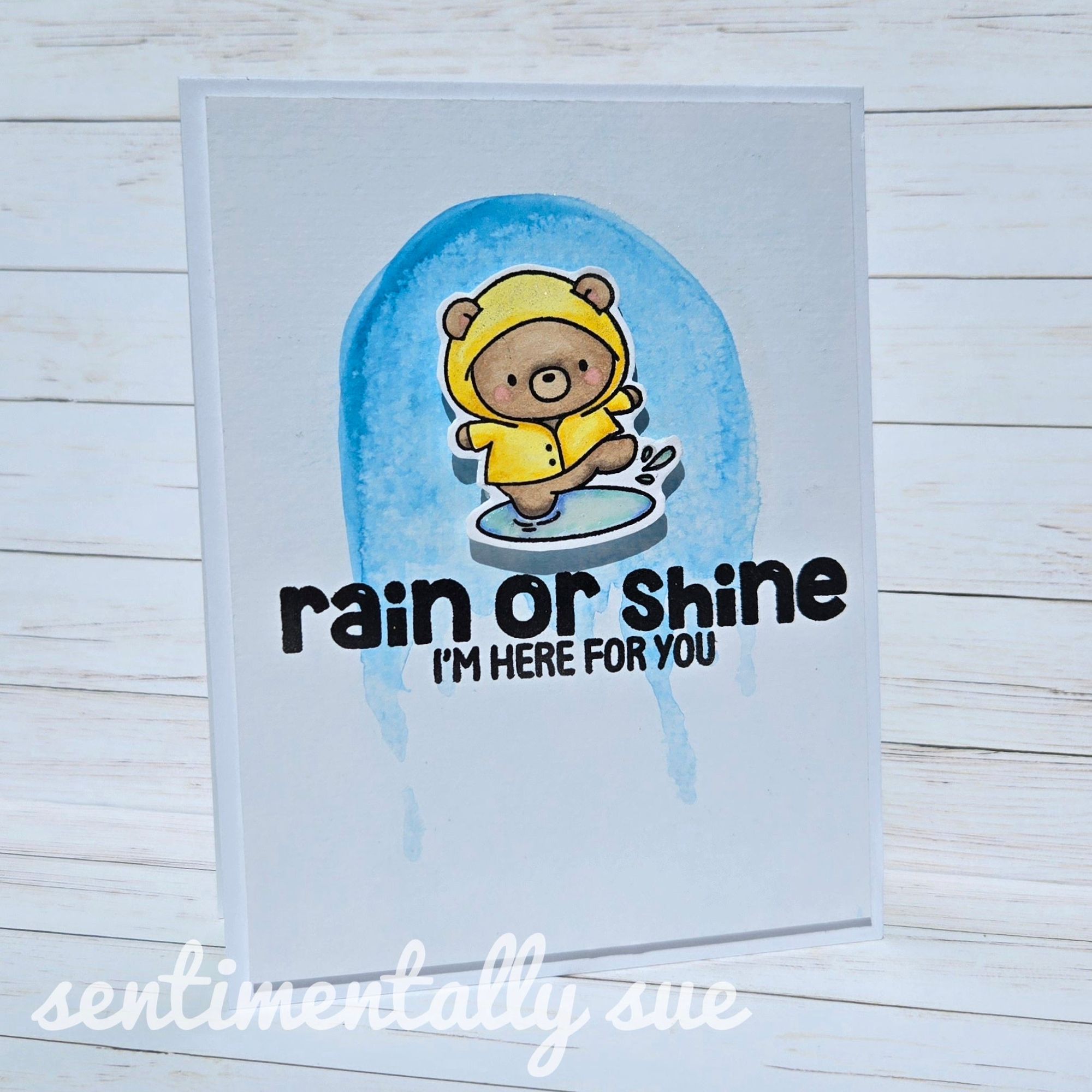 Simon Says Clear Stamps Rain or Shine 2180ssc Rain or Shine Here for You Card